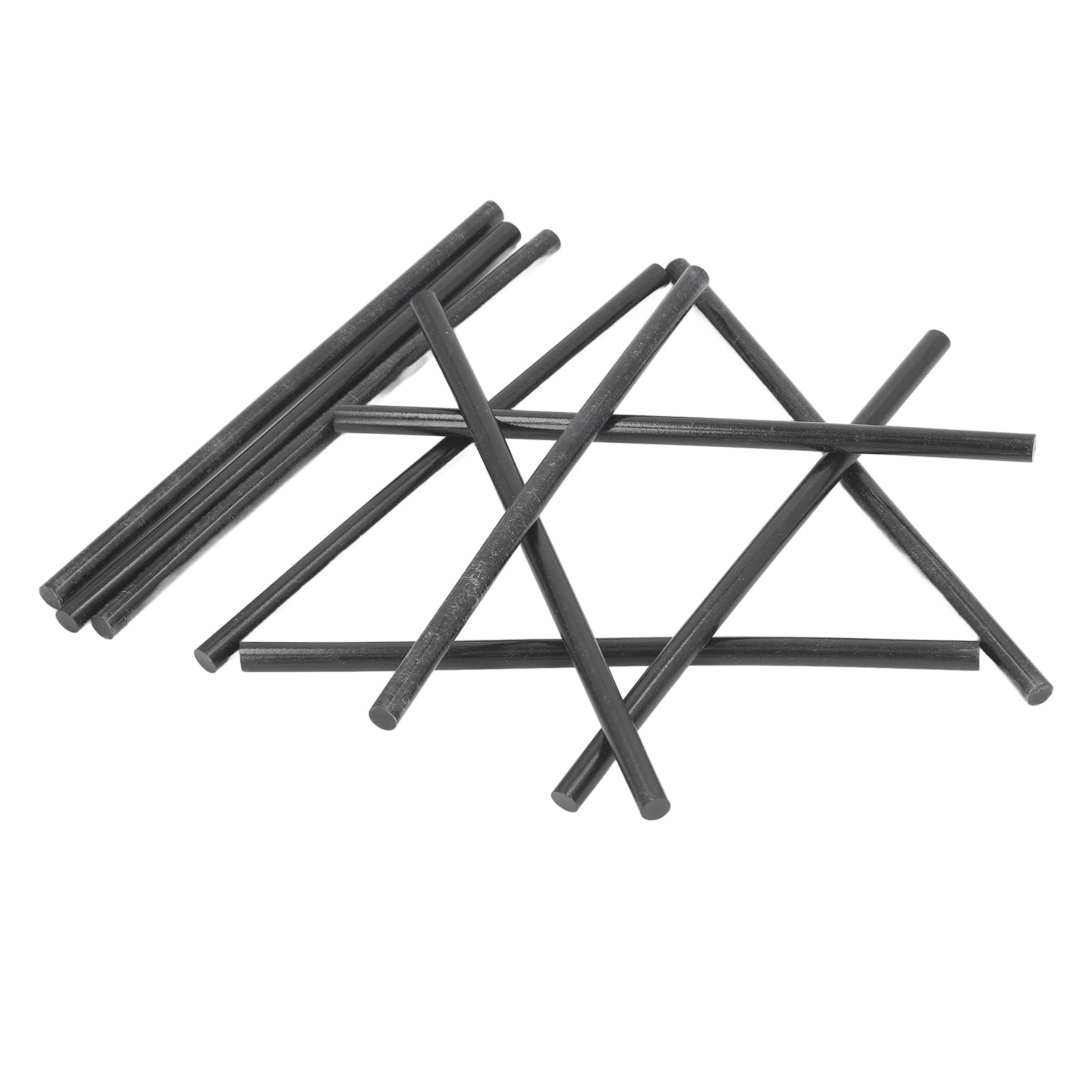 Barras de pegamento caliente negras, 38 piezas de 0,43 x 10,63 pulgadas, resina EVA, fuerte adherencia, barras de pegamento termofusible sin olor, tiras para coche, bricolaje,