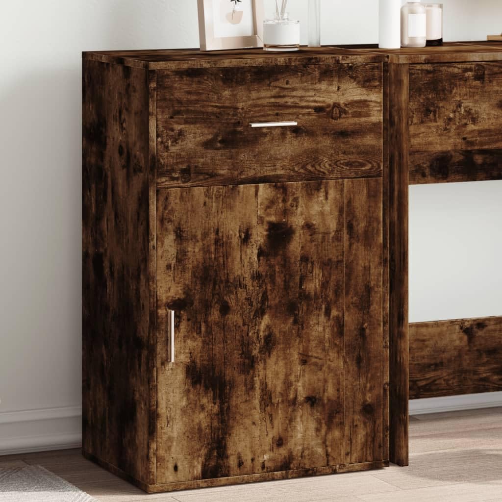 Mobile in legno con cassetto e 2 scomparti, organizer moderno per soggiorno, ufficio, balcone, 56,5 x 39 x 90 cm