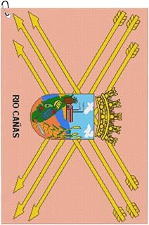 Flag of Rio Canas (Caguas, Puerto Rico) Golf Towel with Carabiner Clip for Golf Bag 24" X 16" Golf Towels Waffle Funny Pattern Golf Accessories