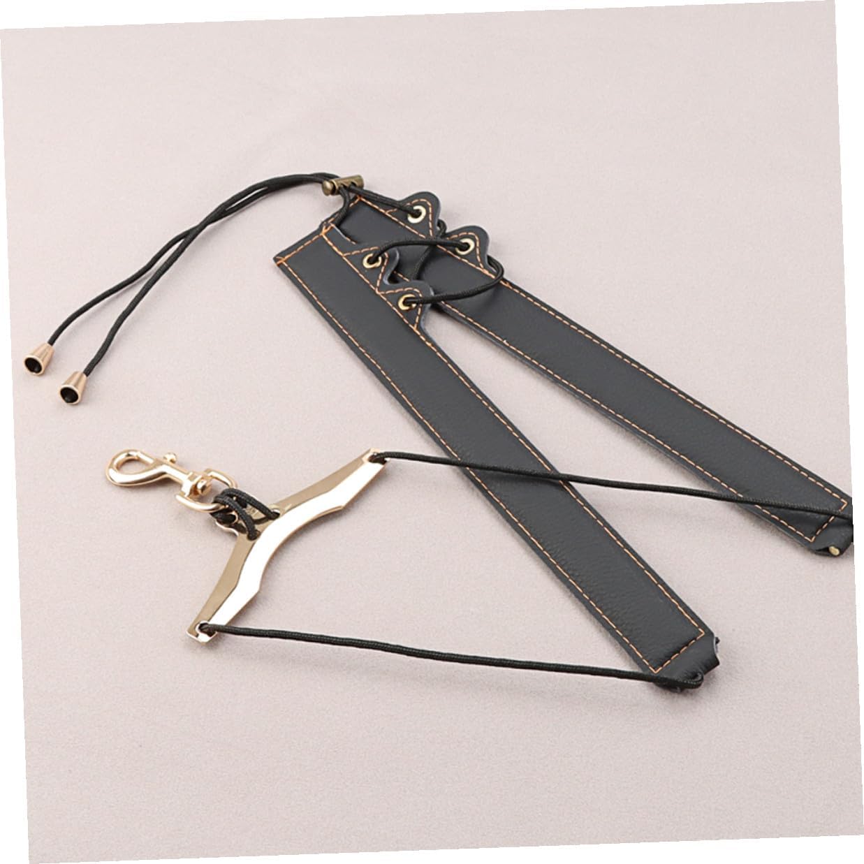 Gold Thread Padded Saxophone Shoulder Harness Strap, Universal Tenor Alto Saxophone Lanyard with Adjustable Soft Belt for Comfortable Instrument Support