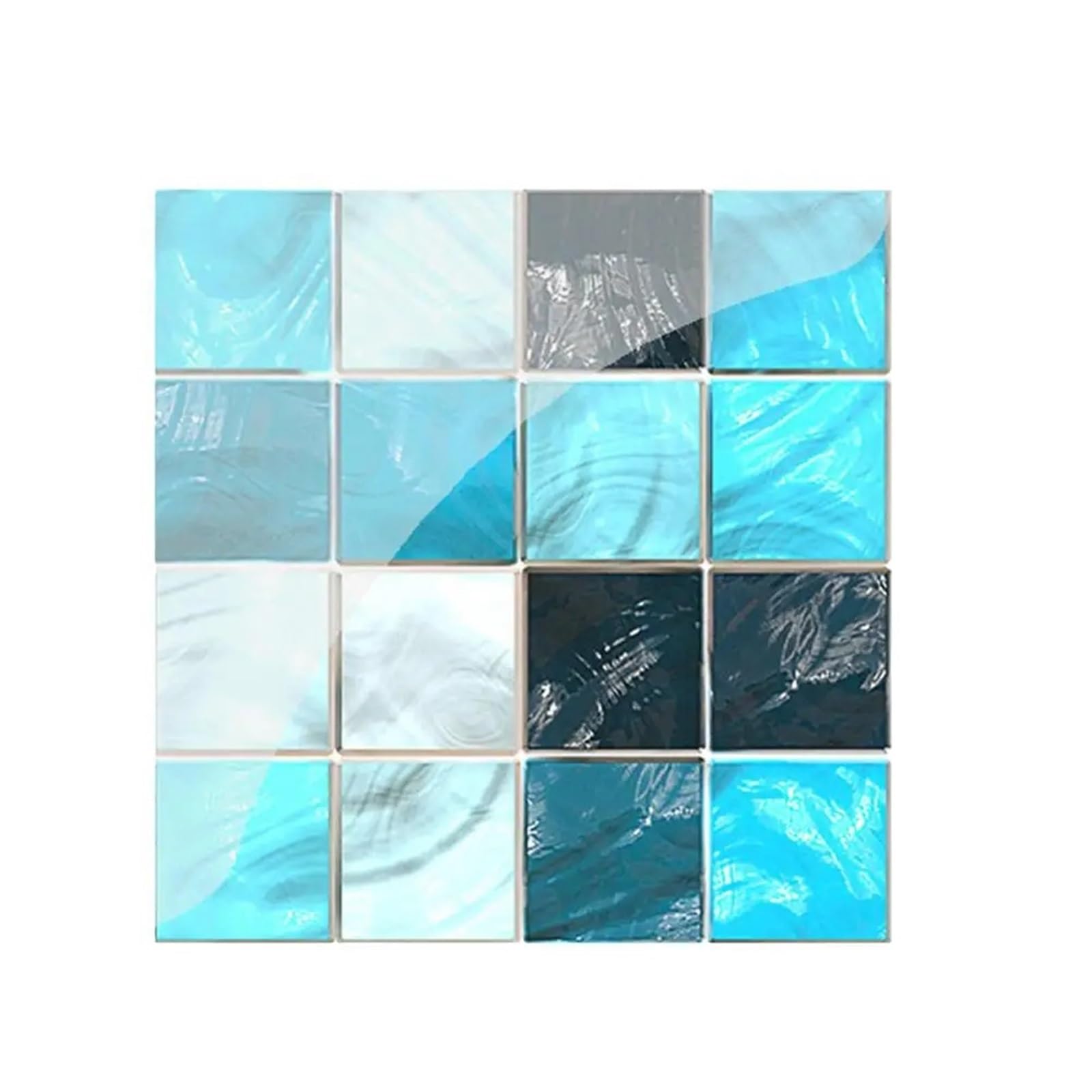 Wall Tile Sticker Tile Stickers 10pcs Retro Pattern Surface Crystal Tiles Sticker Waterproof Murals Self-Adhesive Decorative Kitchen Tables Wall(Color4)
