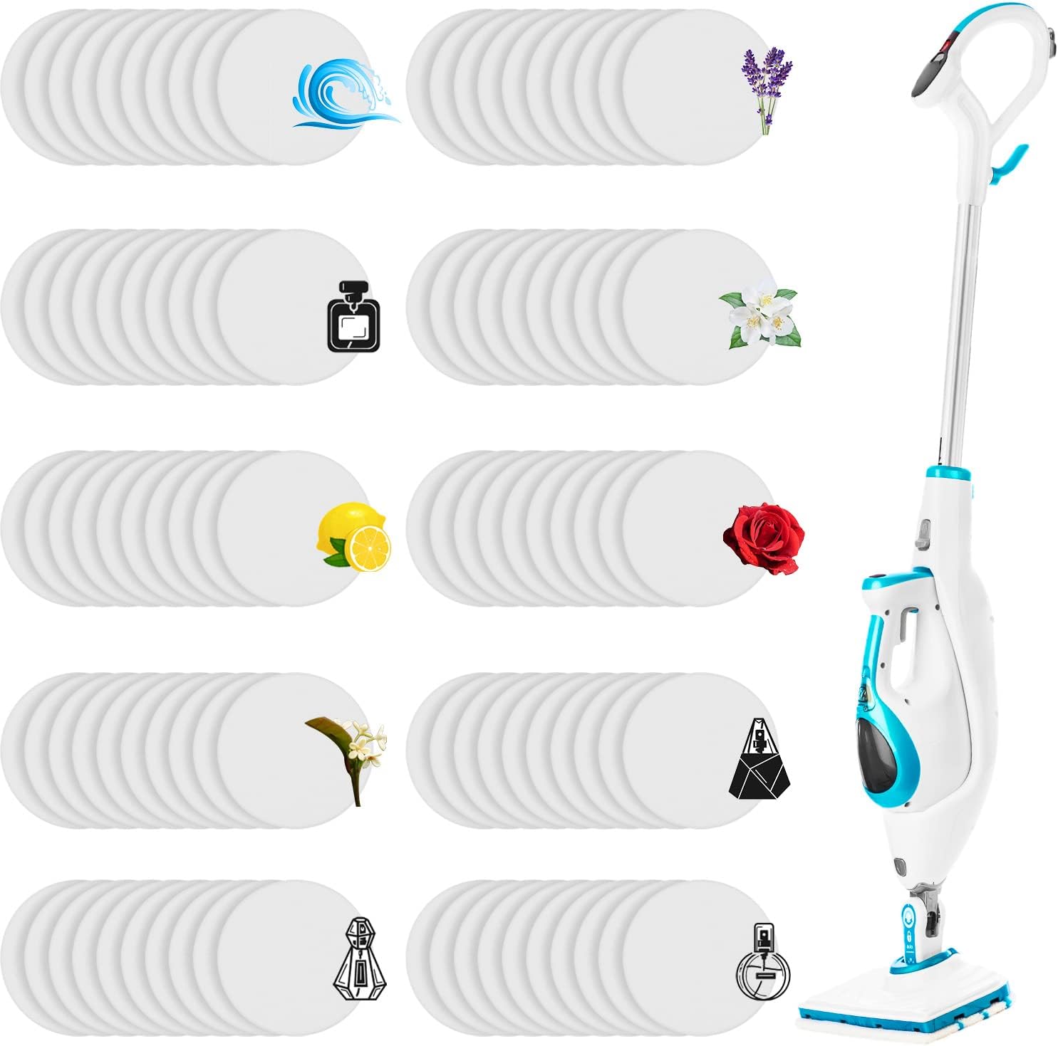 Sadnyy 100 Pieces Replacement Steam Mop Scent Discs