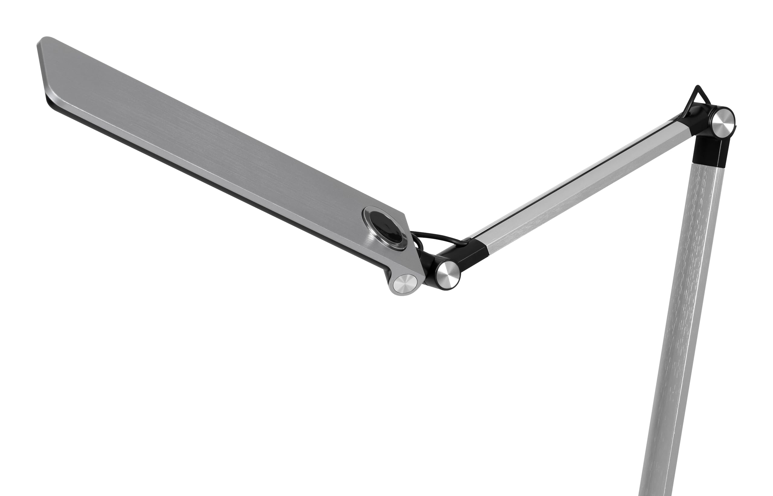 Hansa LED Tischleuchte Wave silber gebürstet, stufenlos dimmbar, 3 Farbtemperaturen, 3000-5800 Kelvin, Memory-Funktion