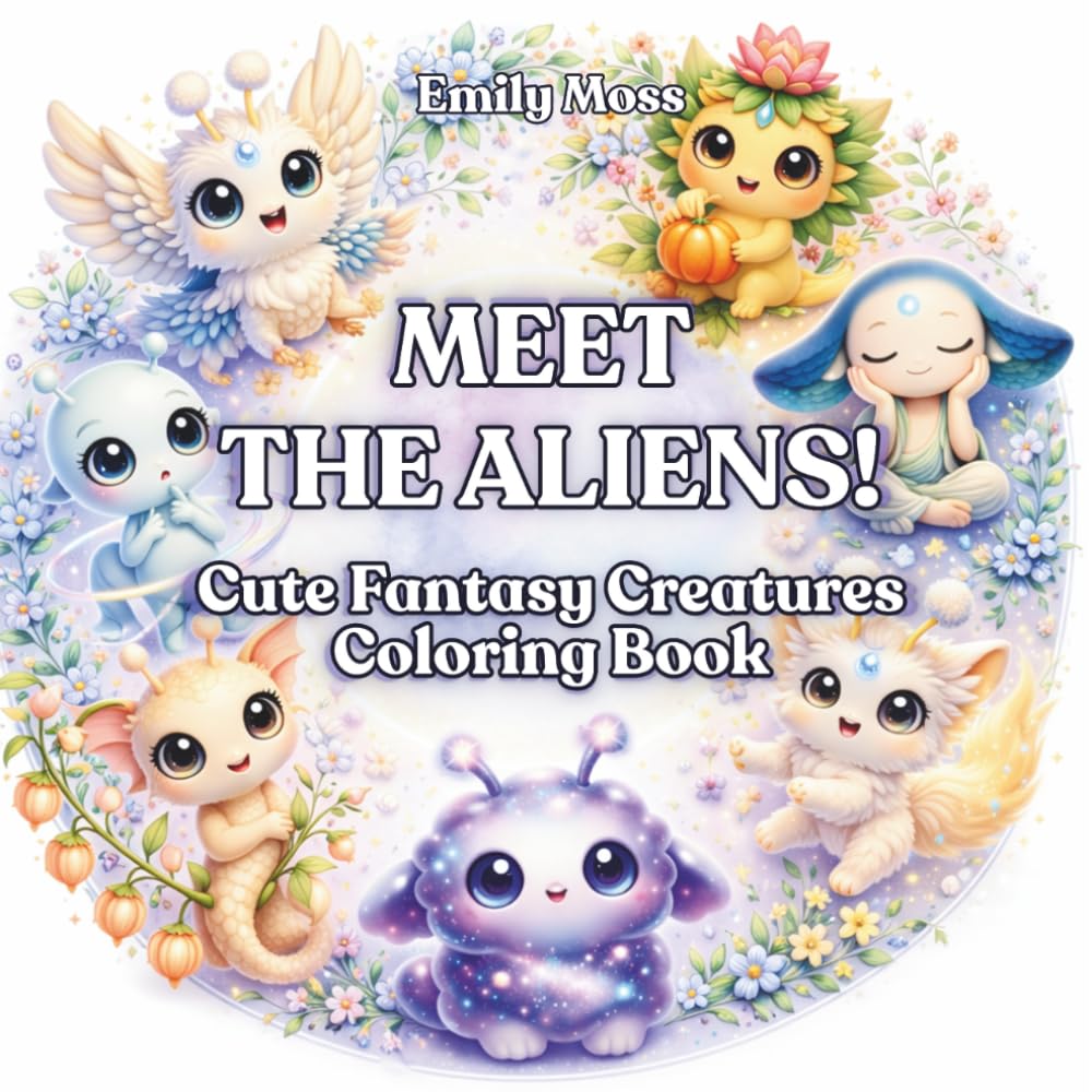 Meet the Aliens! Cute Fantasy Creatures Coloring Book: Cute Fantasy Creatures Coloring Book | An Adorable Alien Encyclopedia with Kawaii Characters & Relaxing Coloring Pages for All Ages