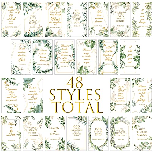 Yaomiao 240 Pcs Bible Verse Cards Scripture Cards Prayer Affirmation Cards Christian Gifts Cards With Bible Verses Mini Inspirational Quote Cards For Woman Students Friends Men (Eucalyptus) #TOP6