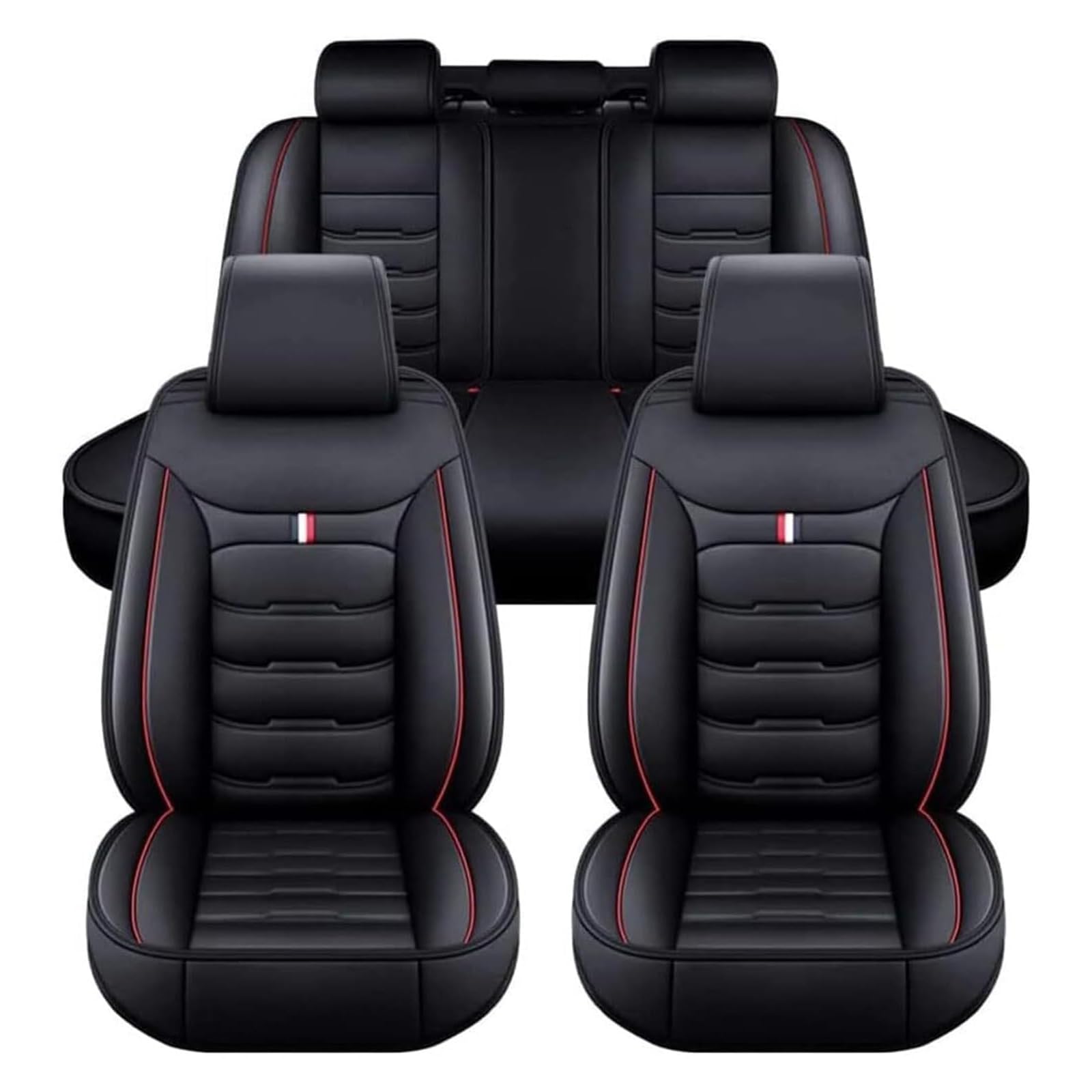 LUUXWPFZ Car Seat Covers Full Set, for Toyota Avalon Avensis Allion Auris Crown RAV4 Alphard Premium Waterproof Luxury Leather Breathable Durable Interior Protectors Cushion Set,A