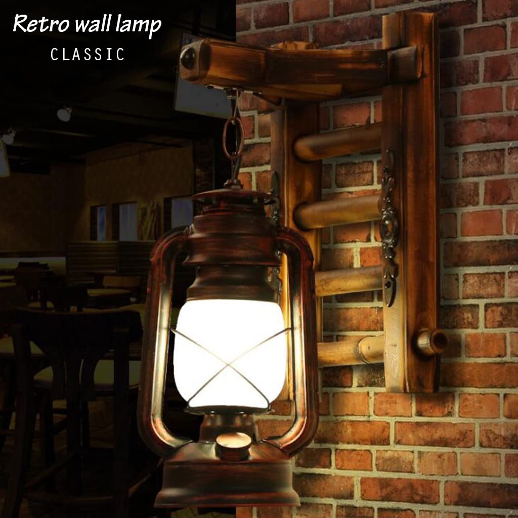 Luces De Madera Retro Rústico De La Sala De Estar Lámpara Salón LED EZ7 La Pared Del Dormitorio Creativas Pared Creativo De La Lámpara Antigua Del Nostalgia Interior Design Lámpara De Pared,C