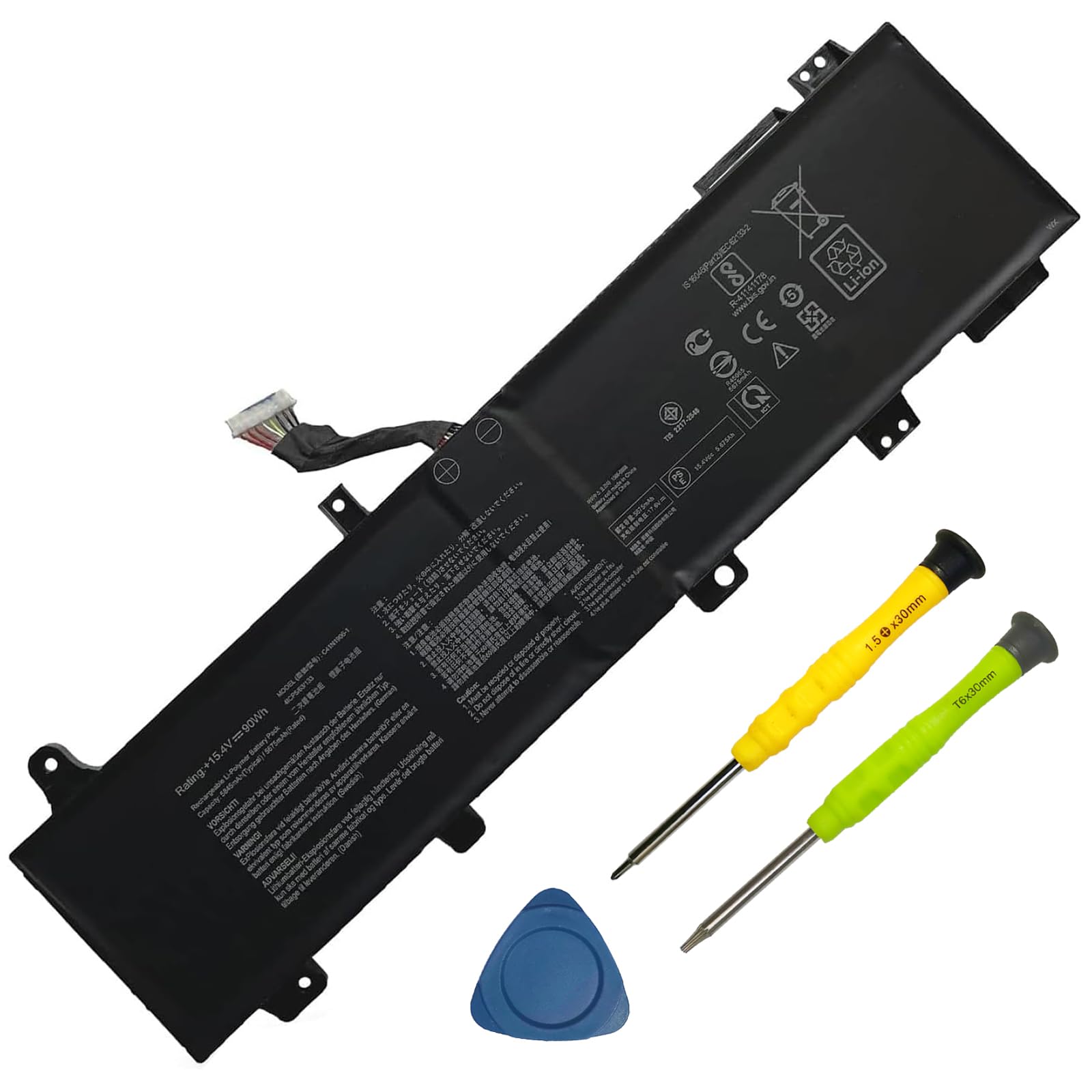 JOTACT C41N1906-1 90Wh Long Cable Laptop Battery Compatible with ASUS ROG Zephyrus Duo 15 GX550 GX550LXS GX550LWS for ASUS TUF Gaming A17 TUF706QE F17 FA506 FA506I FA706I FX506 FX706 FX506H FX706HE