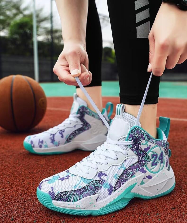 Image of Men's Basketball Shoes Fashion Printed Sneakers