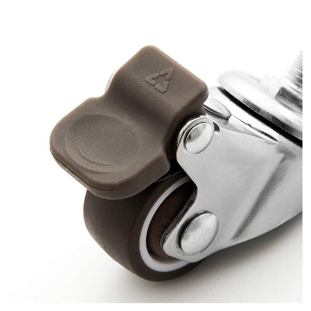 Ruedas giratorias Ruedas para Muebles Ruedas de vástago de Goma silenciosas de 2 Pulgadas y 180 kg con Freno Rosca M10 Ruedas giratorias universales de 360 ° para sofá Silla Mesa con Carro 4 Paquetes