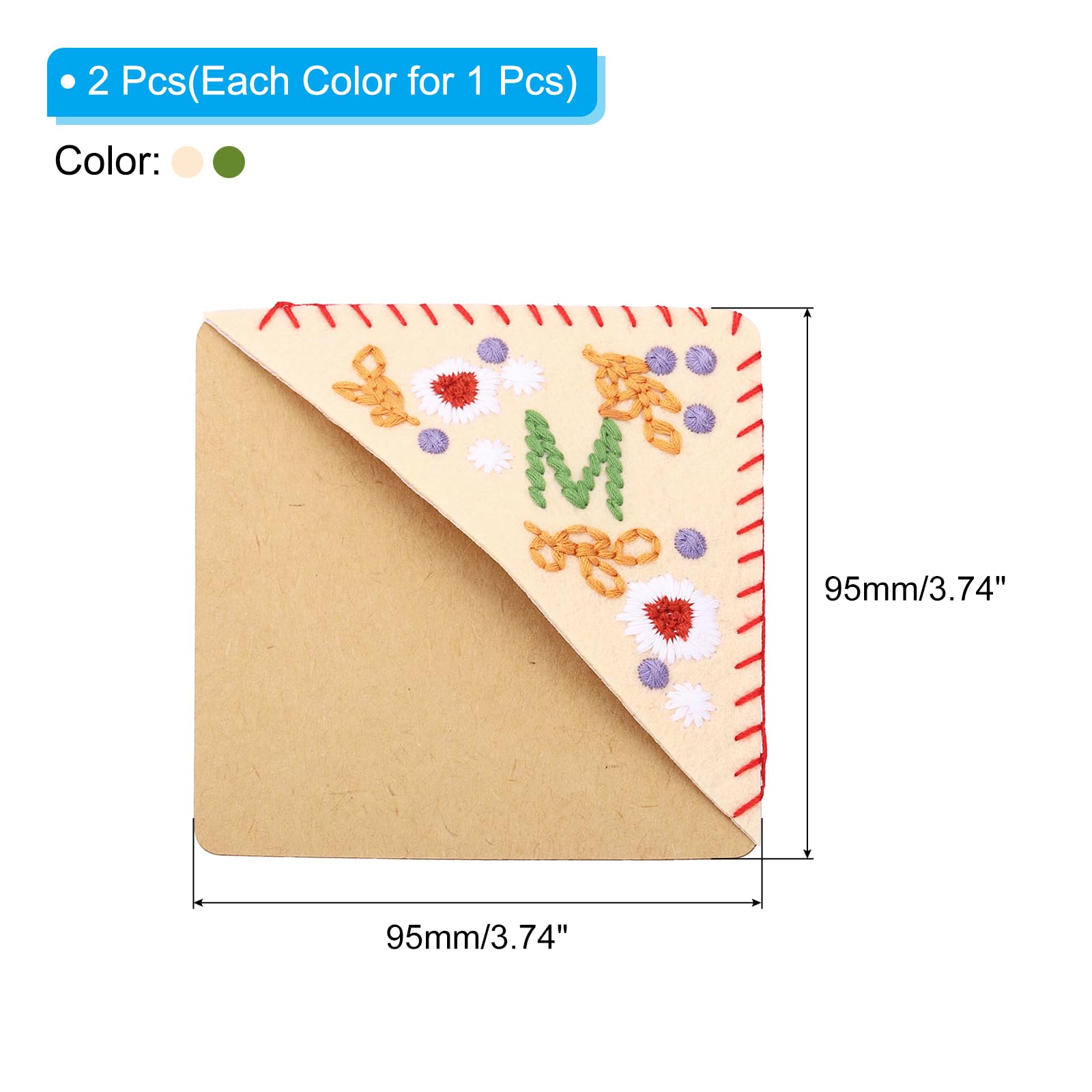 PATIKIL 2pcs Corner Bookmark - Image 2