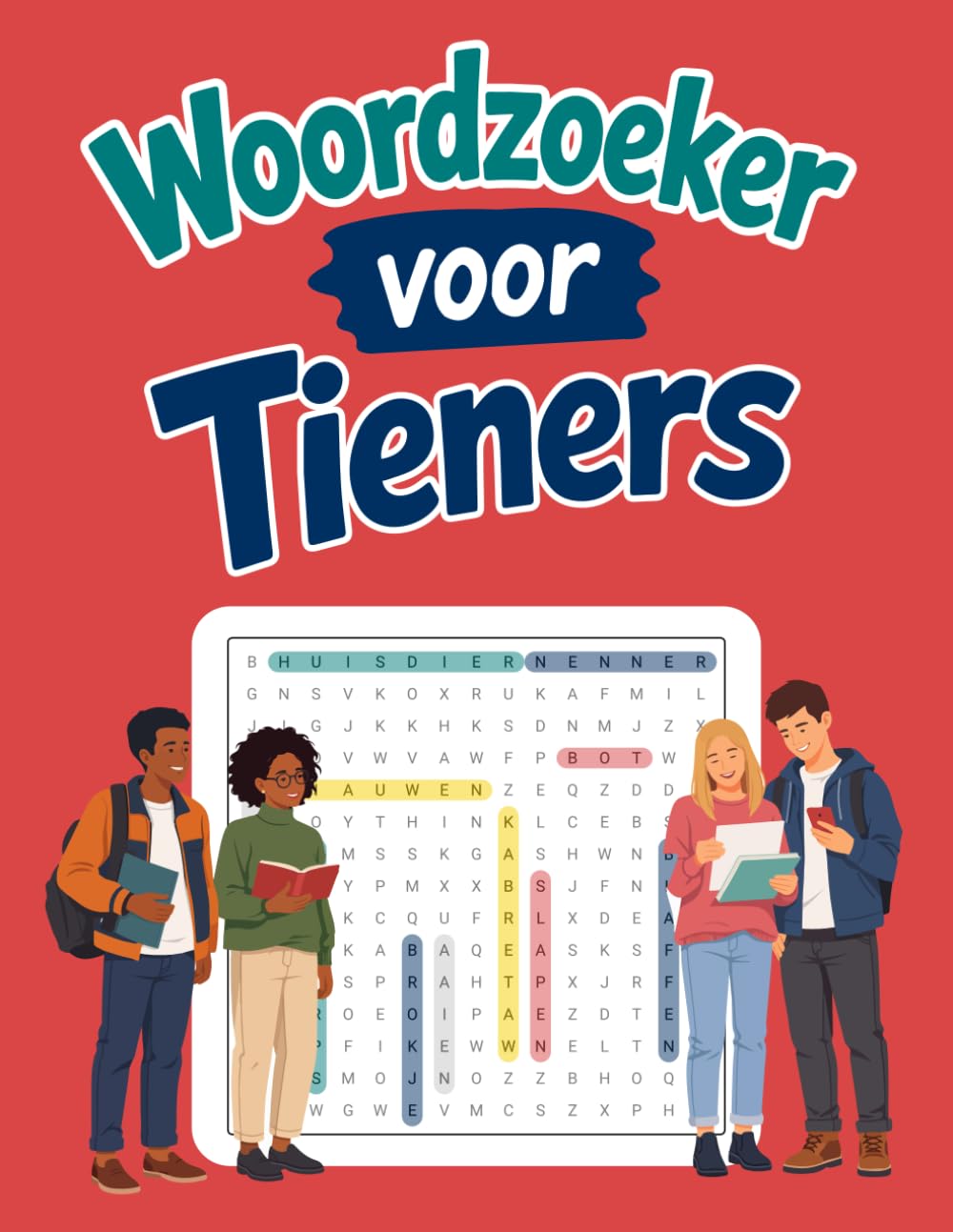 Woordzoeker voor Tieners: Ontdek duizenden woorden in dit uitdagende puzzelboek