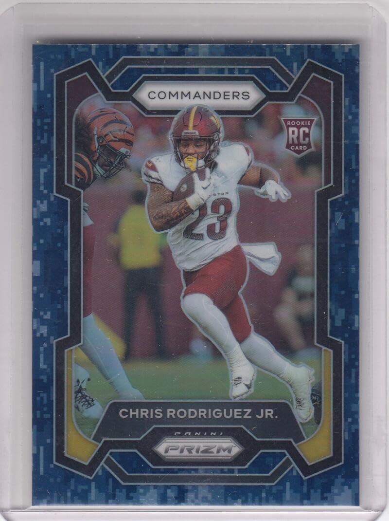 Football Trading Card 2023 Panini Prizm Prizm Navy Camo #398 Chris Rodriguez Jr. EX/NM RC Rookie 12/25 Commanders