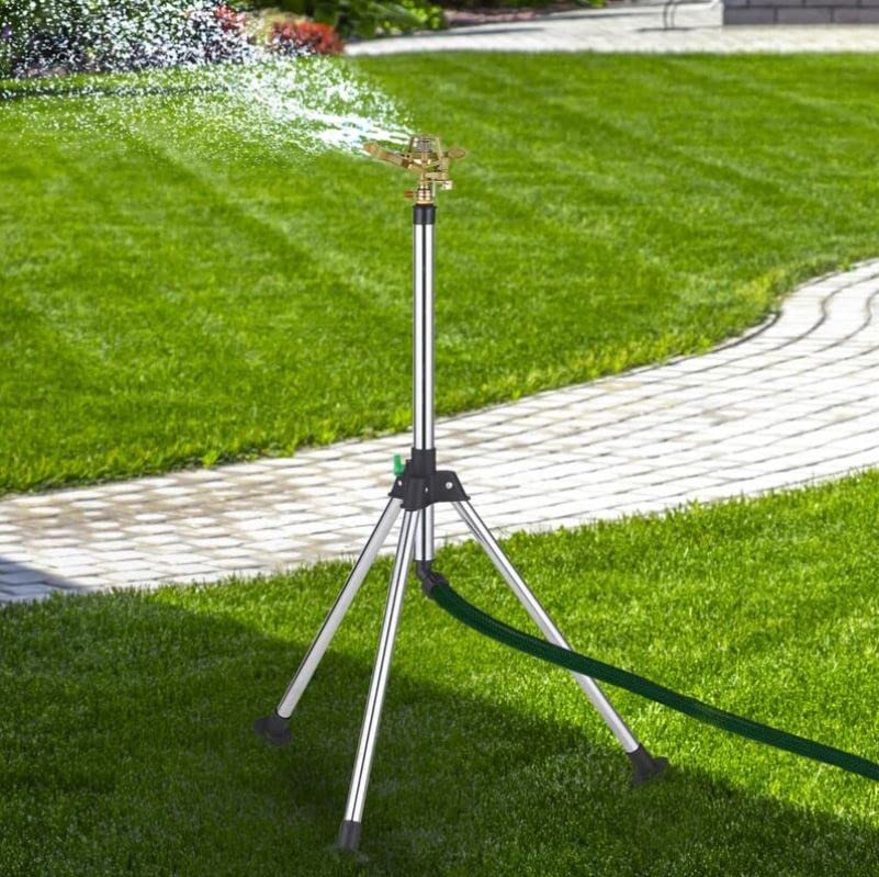 Suinga Pack 10 Aspersor de Riego Ajustables Latón Zinc 1/2'' | Alcance 7-12,5m | Caudal 9-20 L/min | Aspersor de Riego Agricola | Aspersores de Jardin