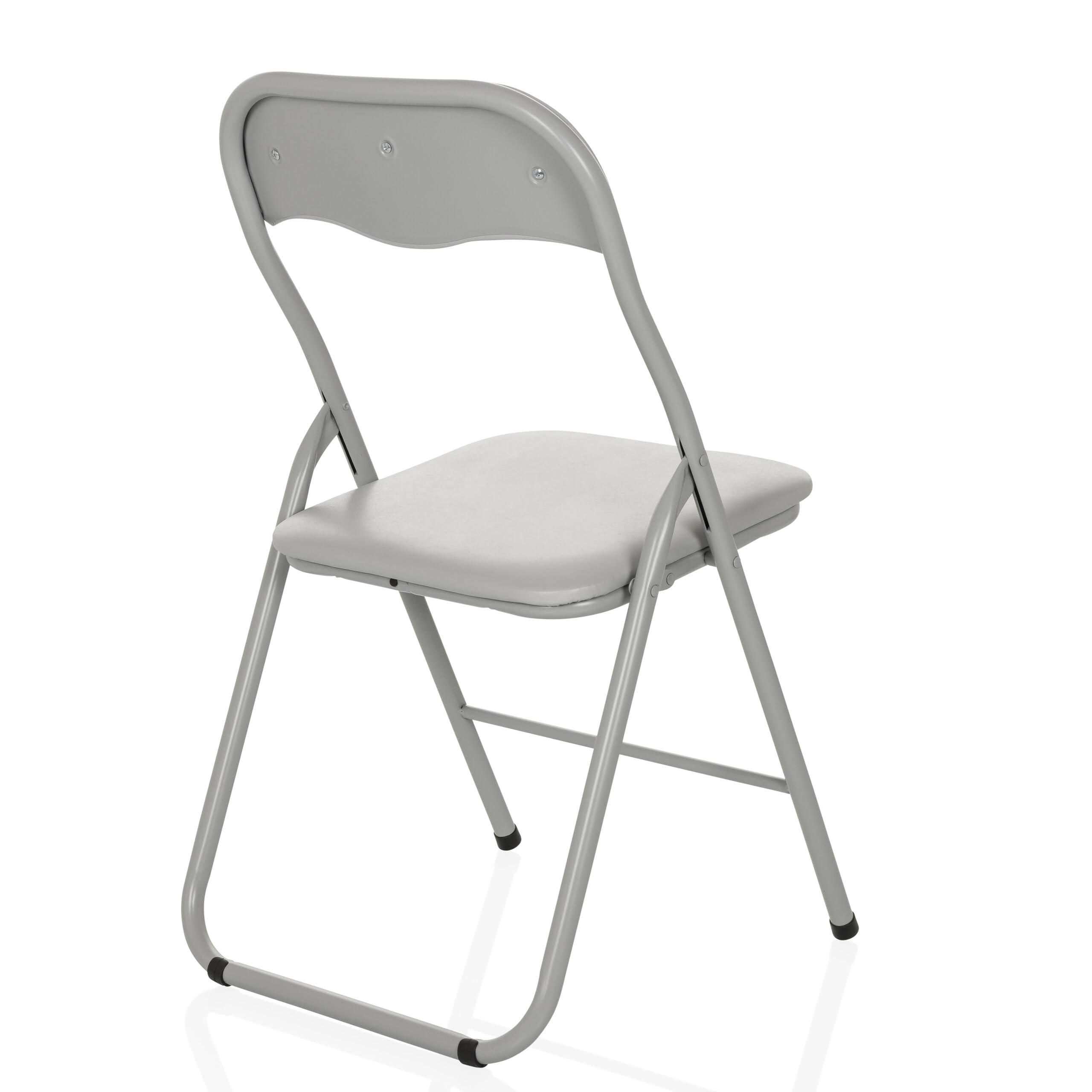 hjh OFFICE TUDELA Basic Klappstuhl gepolstert Besucherstuhl bis 120kg Grau