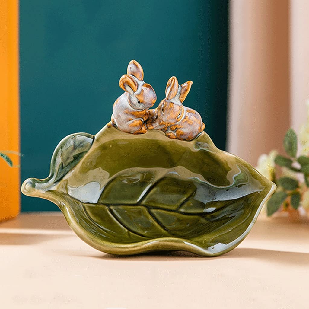 mydelniczka Mydło danie ceramiczne uchwyt mydlany europejski styl mydła taca śliczna królika mydła pudełko kreatywność osobowości domowej łazienki mydło pudełko na mydło (Color : A)