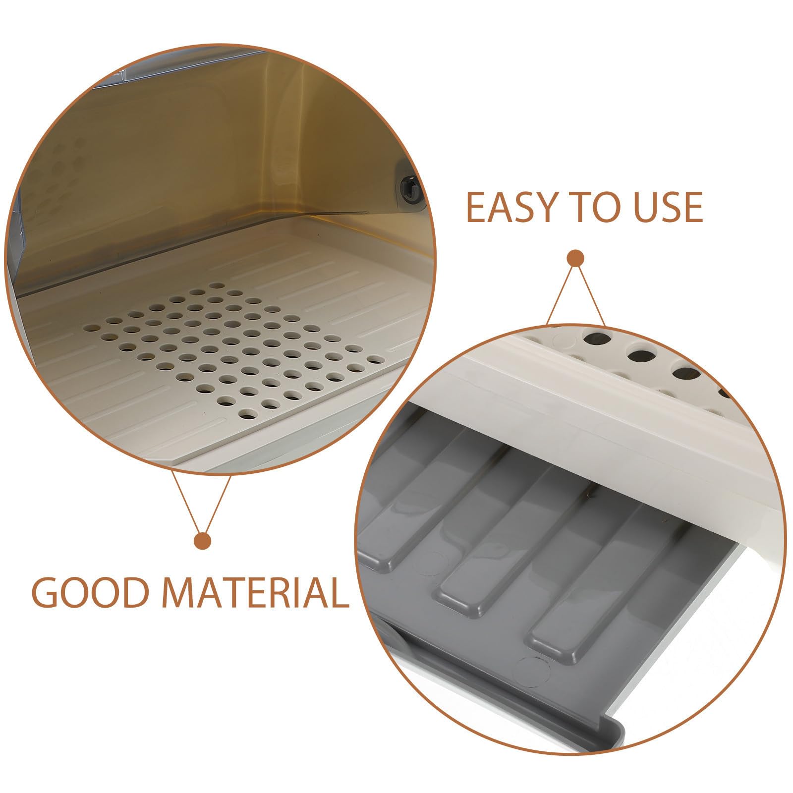 Tofficu Estante para Secar Biberones con Tapa y Material PP Organizador de Botellas con Gran Capacidad, Ahorro de Espacio para Uso en Encimeras del Hogar