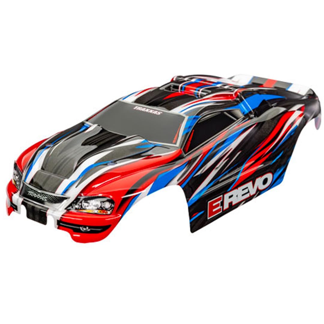 Amazon.com: Traxxas Body 1/16 E-REVO RED & Blue : Toys & Games