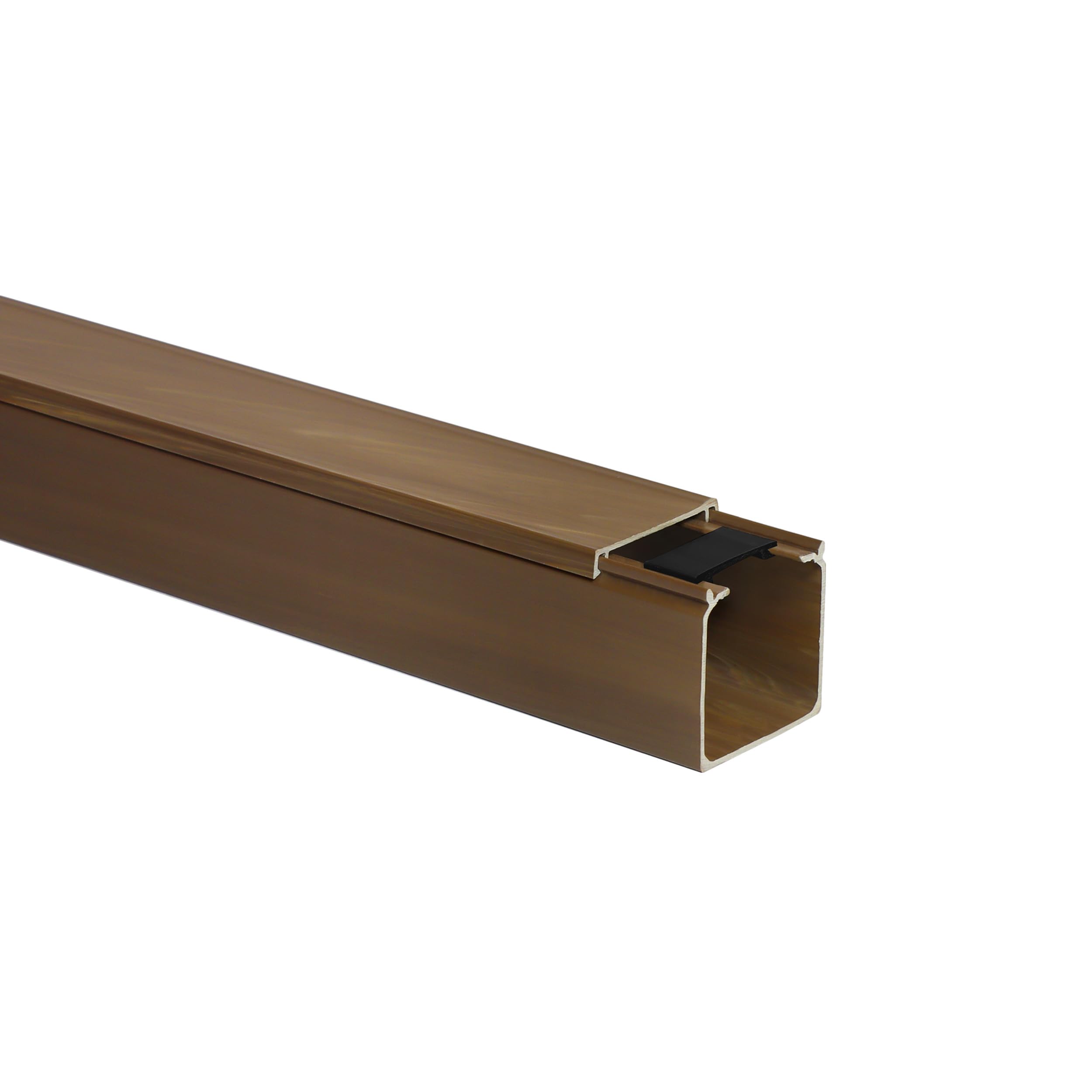 KOMIB - KK4040BR Hochwertige Kabelkanal 40 x 40 x 2000mm Braun 10 Meter - 5 x 2m (5 Stück) Elektroinstallation/Kabelmanagement - VDE