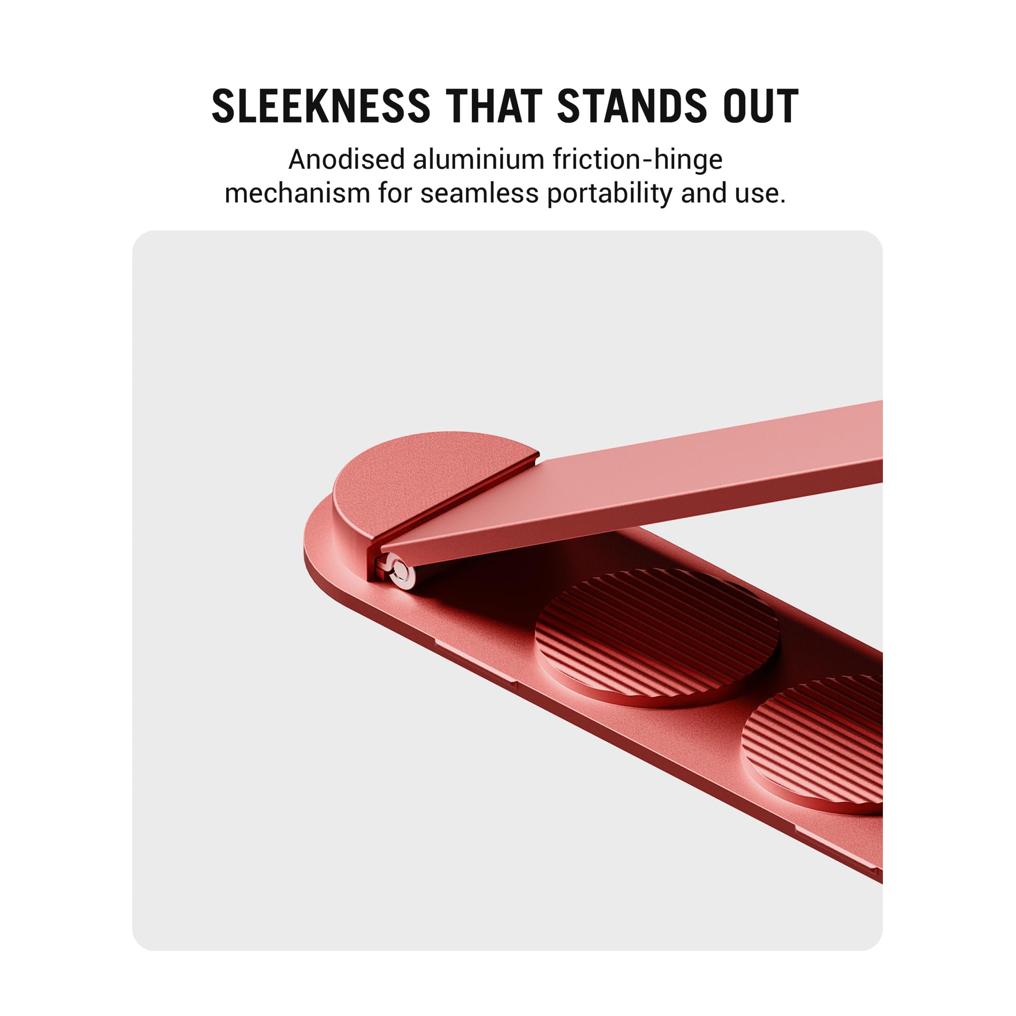 DailyObjects Stack Phone Kickstand/Phone Stand/Mobile Holder, Vertical and Horizontal Stand, Adjustable Angle, Compatible with iPhone - Coral Red — Amazon image 7