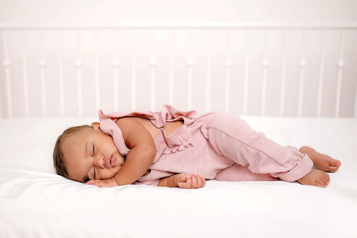 Pure Bamboo Sheets - Bamboo Crib Fitted Sheet (52"x28"x6") for Girls and Boys - 100% Organic Bamboo, Luxuriously Soft, Ultimate Cooling, Fits Standard Size Crib Mattress (Pink)