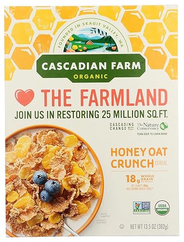 Cascadian Farms Cereal crujiente de miel orgánica, 13.5 onzas, 3 unidades