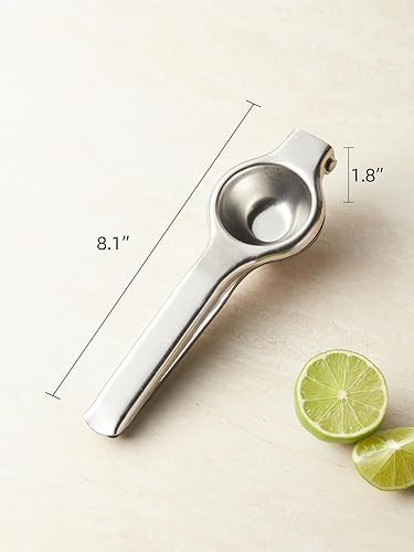 Miniatura 4 de Exprimidor manual de acero inoxidable, exprimidor de mano resistente de limón, lima y cítricos con mango de metal para exprimir fácilmente frutas,