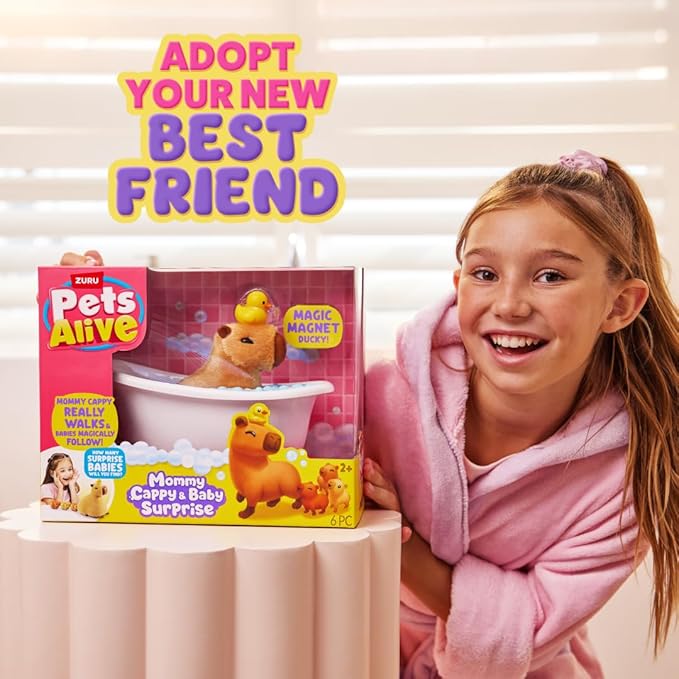 Mascota Robótica Mommy Capybara y Bebé de ZURU miniatura 3