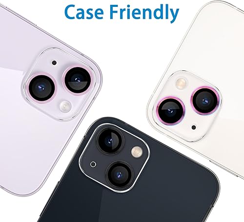 Miniatura 6 de Paquete de 3 protector de lente de cámara de vidrio templado para iPhone 14 de 6.1 pulgadas y iPhone 14 Plus de 6.7 pulgadas, Ultra HD, dureza 9H,