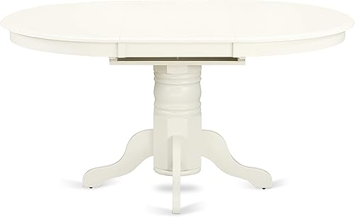 Miniatura 5 de East West Furniture AVIP7-LWH-C Juego de comedor de 7 piezas incluye una mesa de cocina ovalada con hoja de mariposa y seis sillas de comedor de