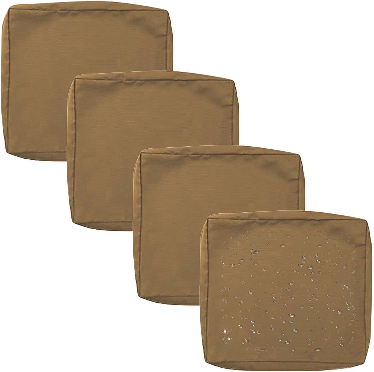 1/2/4 Pack Waterproof Sofa Seat Cushion Covers with Zipper for Outdoor and Indoor/Patio/Garden/Rattan/Chairs Furniture Protectors Cover 50/60cm Cushion Slipcover Removable(Color 5,50x45x10cm(4pcs))