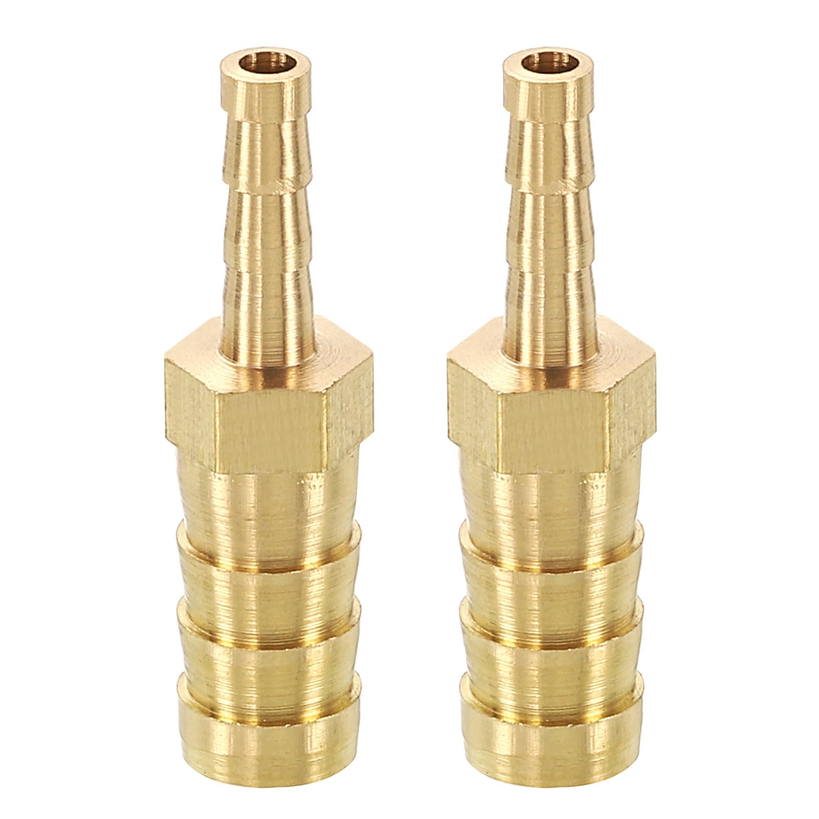METALLIXITY 2Pcs Brass Hose Barb to Adapter 10mm Barb x 4mm for Automotive, Motorcycle, Marine, Truck, RV Fuel Systems