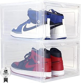 シューズボックス スニーカーボックス スニーカー シューズ 靴箱 収納ボックス 靴収納 フィギュア ディスプレイ 棚 クリアボックス 2個セット