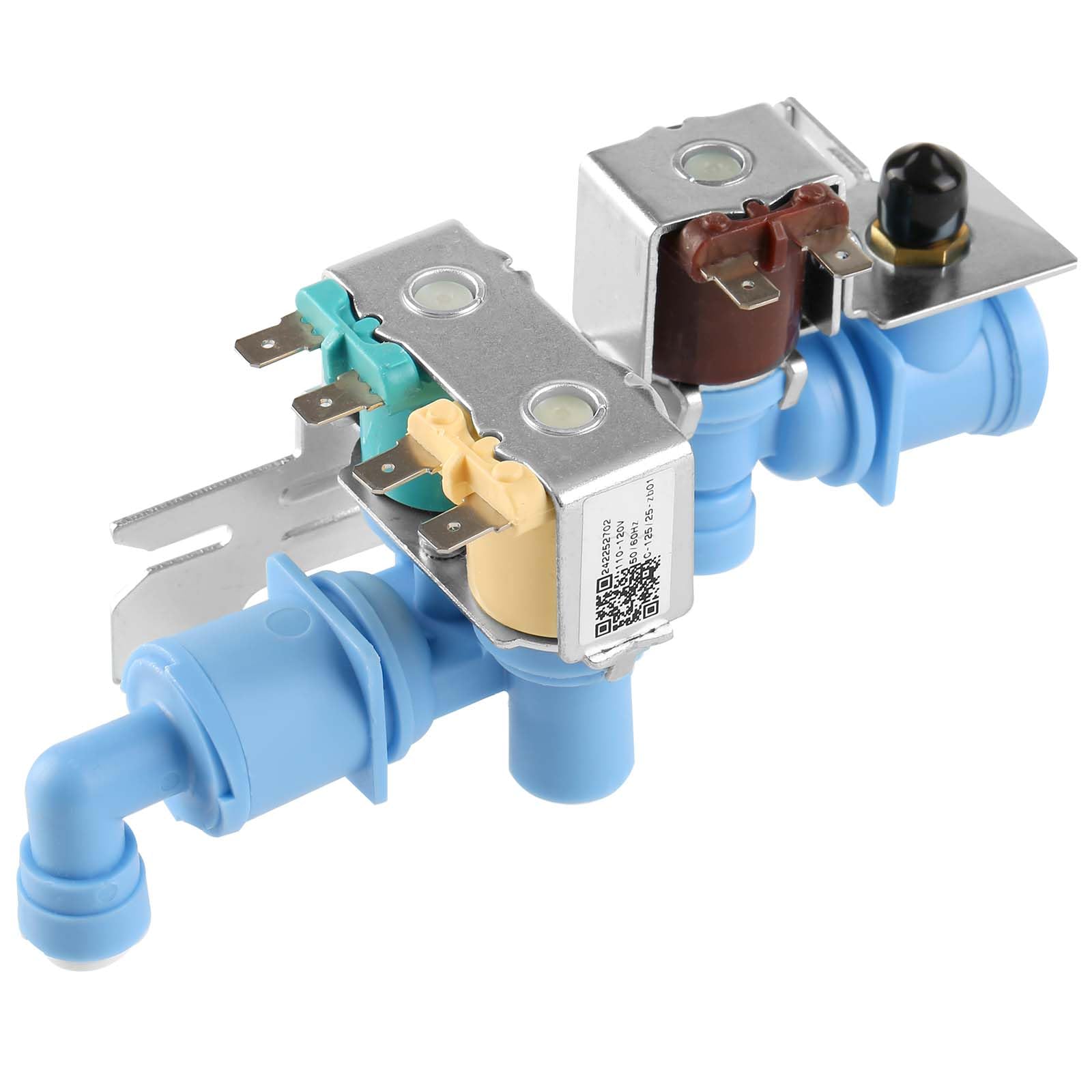 Photo 1 of 242252702 Refrigerator Triple Solenoid Water Inlet Valve Compatible with Frigidaire Electrolux Kenmore Crosley and White-Westinghouse, Replacement Part AP5671757 PS7784018 EAP7784018 PD00000153