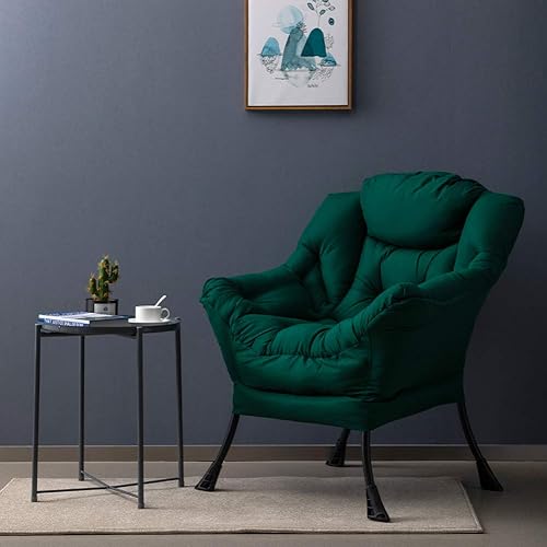 Miniatura 309 de HollyHOME - Silla perezosa grande de tela para sala de estar, silla de lectura, acogedora silla de descanso con reposabrazos, sofá de ocio, color