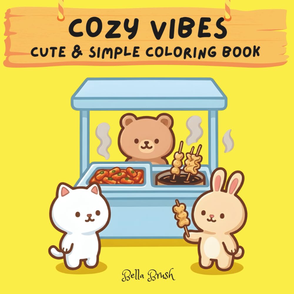 Cozy Vibes: Cute & Simple coloring Book