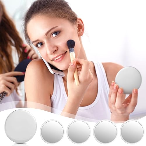 Miniatura 6 de Blulu 36 espejos compactos a granel para bolso, espejo redondo pequeño de bolsillo de maquillaje, espejo de vidrio de maquillaje, espejo personal