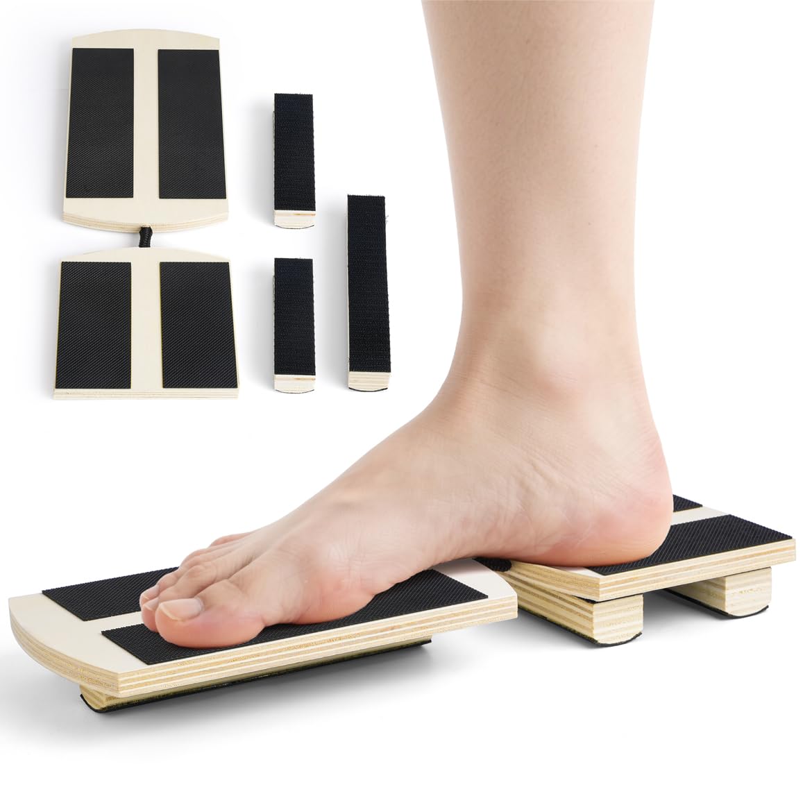 Ankle Balance Board Foot Strengthener Blackboard Trainer, Bamboo Axis Board Ankle Balance Boards for Physical Therapy, Posture Correction for Plantar