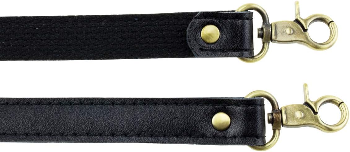 Allzedream Genuine Leather Purse Strap Sewing Canvas Replacement Handbag Shoulder Bag 2 Pcs - Image 4