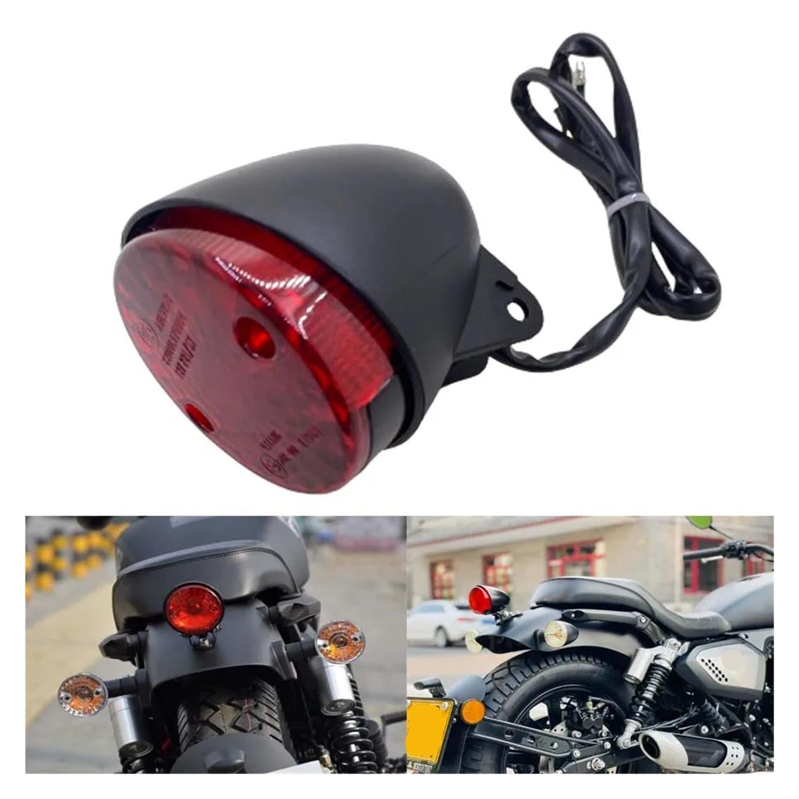 1PC Fanale Posteriore Per Motocicletta ABS Nero Indicatore Di Arresto Della Motocicletta Per Keeway K 125 202 QJ200-2H Qianjiang Fanalino Posteriores