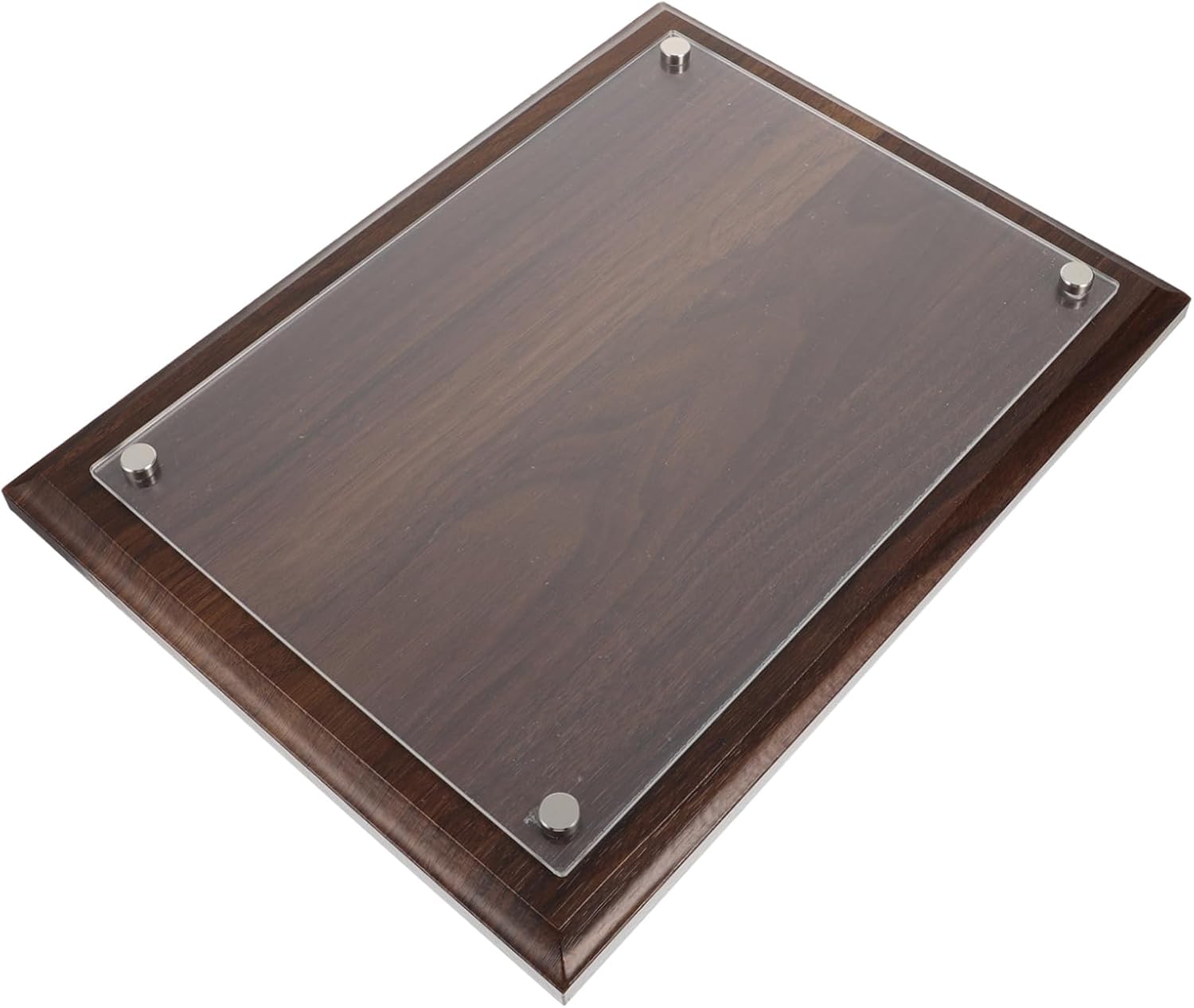 1 PC Wooden Picture Frame Horizontal Vertical Display Photo Holder for Home Office Walnut Color for Certificates Awards