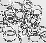 50 pcs Split Ring Fishing Lure, Lanyard, Dog Tag Connector Nickel Plated Spring Steel 12mm, 1/2 inch