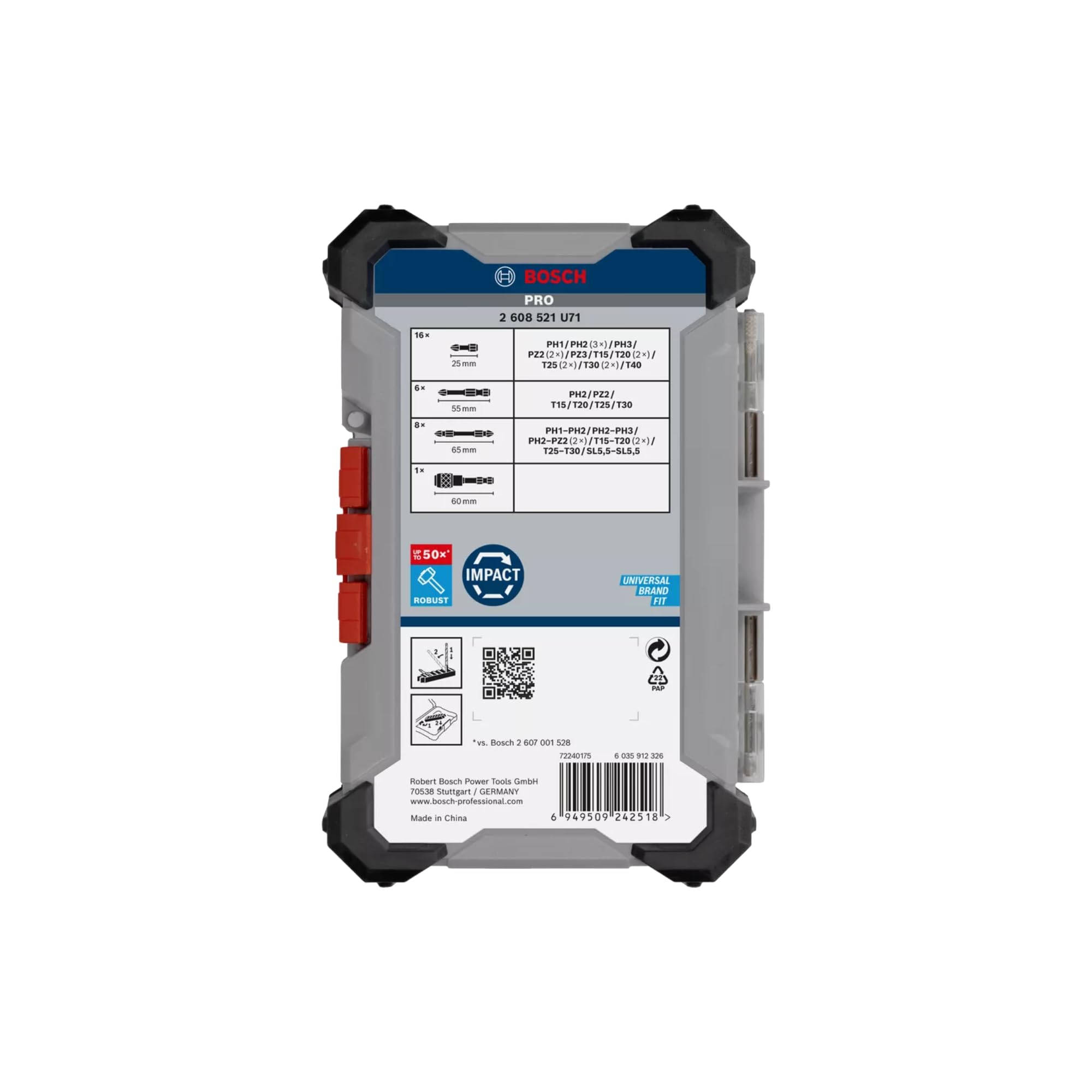 Bosch 31 tlg. Schrauberbit Set (Impact Control, Pick and Click, Professional Zubehör Schlagschrauber)