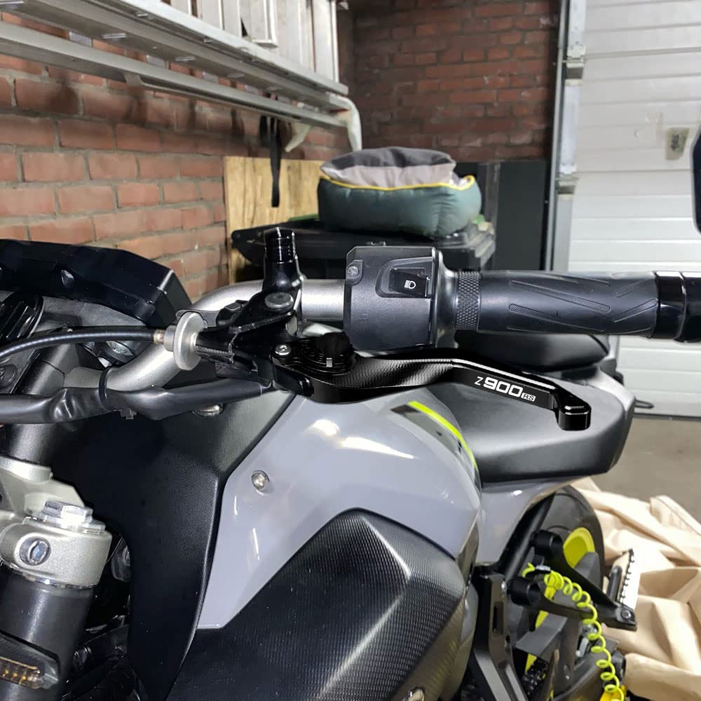 Mokiton Leviers De Frein Et D'embrayage Courts Pour Moto Compatibles Avec Kawasaki Z900RS 2018 2019 2020 2021 2022 2023 2024 2025 | Poignées De Leviers Avant Courts Z900 RS Z 900RS Z 900 RS Z 900 RS