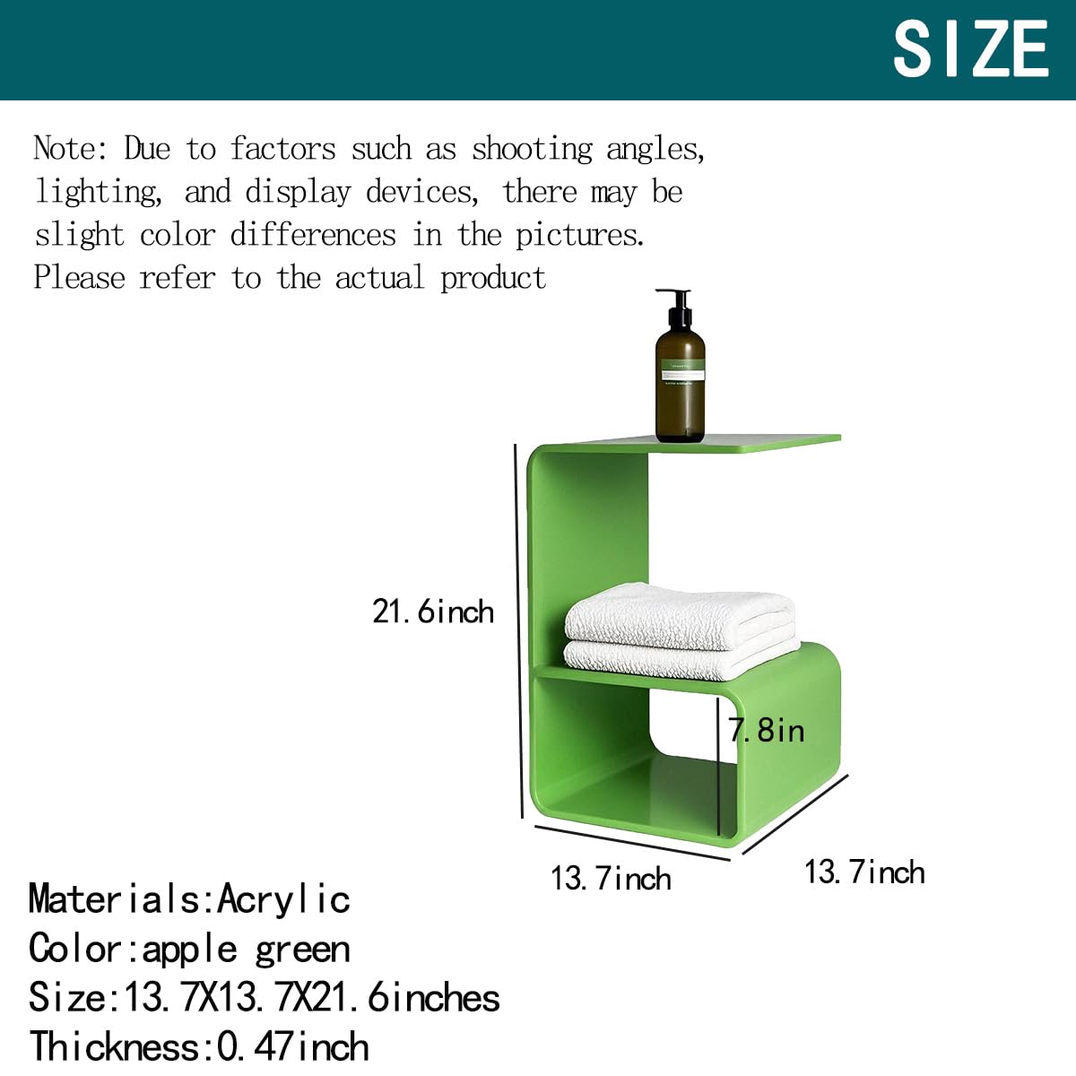 Acrylic 24" Small Table-Multipurpose Modern Furniture for Use as Lap desks, Acrylic Side Table or End Table in Living Rooms, Bedrooms and Offices: 13.7" D x 13.7" W x 21.6" H.