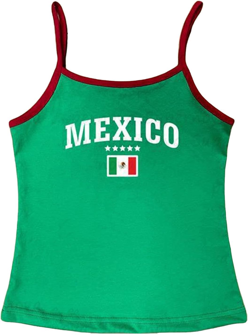 Vintage Graphic Baby Tees for Women Brazil Shirt Y2k Tops Mexico Crop Top Jersey 2000s Summer Going Out Tops