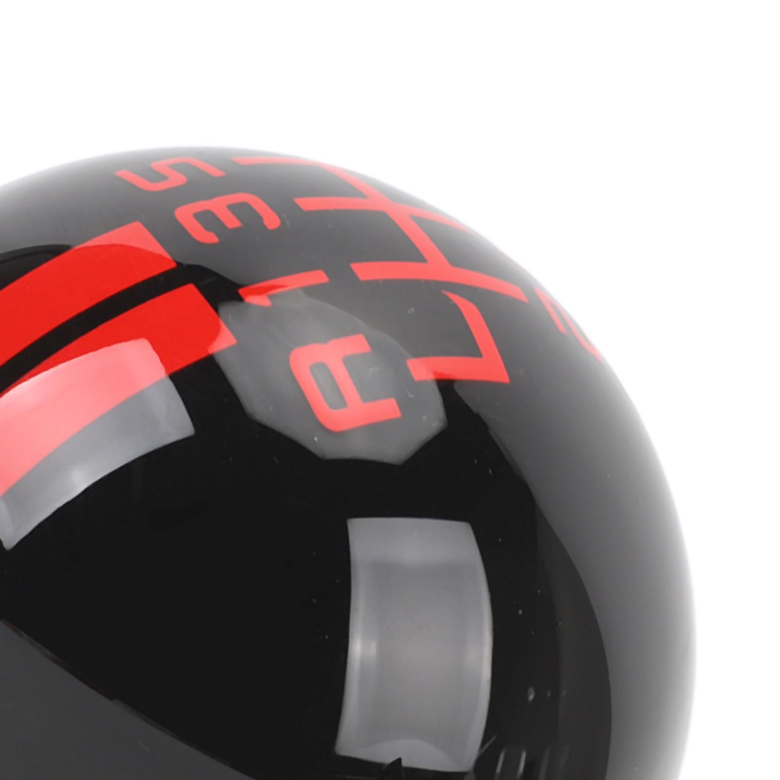 Pomello per Auto Gt500 Style Round Ball 6 velocità Manopole con 3 Adattatori Veicolo Manuale (nero rosso)