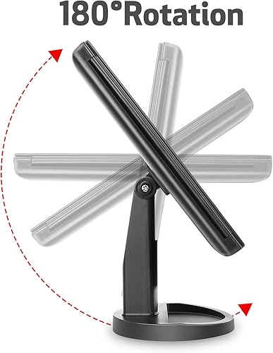 Miniatura 4 de deweisn Espejo de Tocador Iluminado de Tres Pliegues de Sobremesa con 21 Luces LED, Pantalla Táctil y Ampliación de 3X2X1X, Espejo de Maquillaje con