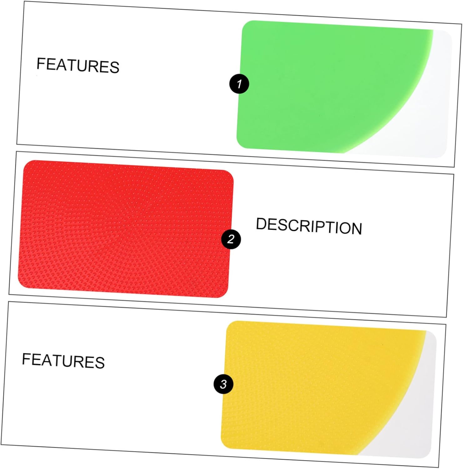 8pcs Reusable Landmark Pads for Sports Training Disc Markers for Soccer Basketball and Gym Activities Non- Tear Design Red Yellow Green
