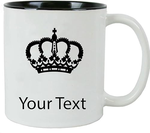 Corona personalizada personalizada 11 oz taza de café de cerámica blanca con caja de regalo blanca